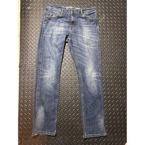 Wrangler Retro Slim Straight Jeans Mens 36x34 Blue Denim WLT88BZ Medium Wash